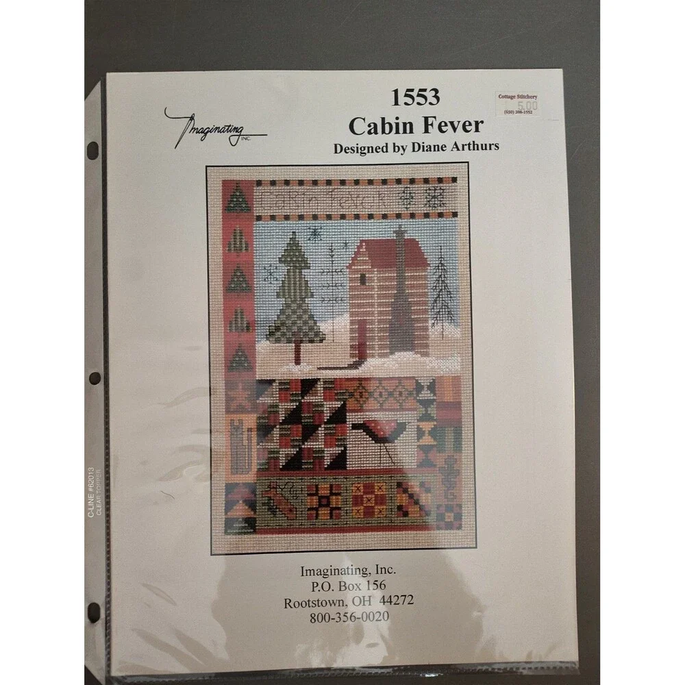Imaginating CABIN FEVER Cross Stitch Pattern #1553 Diane Arthurs Winter Sampler